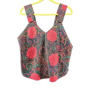 Vintage Val Mode Lingerie Womens Top Multi-Color Size Large 100% Polyester